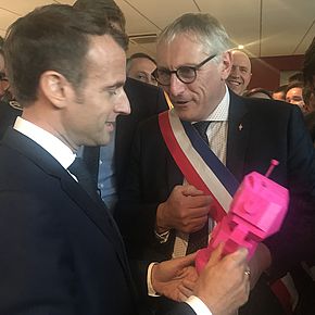 Emmanuel MACRON - Laurent TROGRLIC - FLx - Bassin de Pompey - Novasep