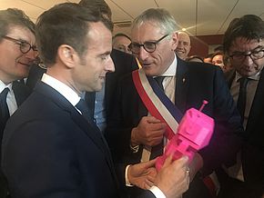 Emmanuel MACRON - Laurent TROGRLIC - FLx - Bassin de Pompey - Novasep